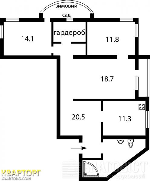 Sell 3-room apartment. Киев, Бажана — photo 2