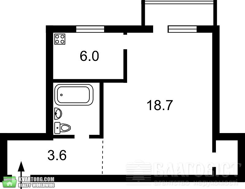 Sell 1-room apartment. Киев,  Шлихтера — photo 8