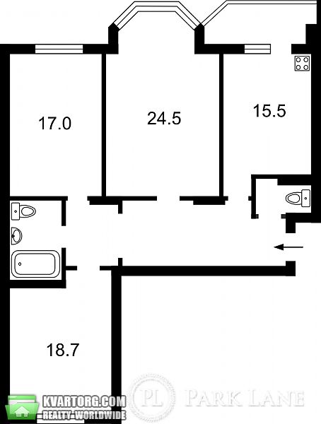Sell 3-room apartment. Киев, Ахматовой — photo 6