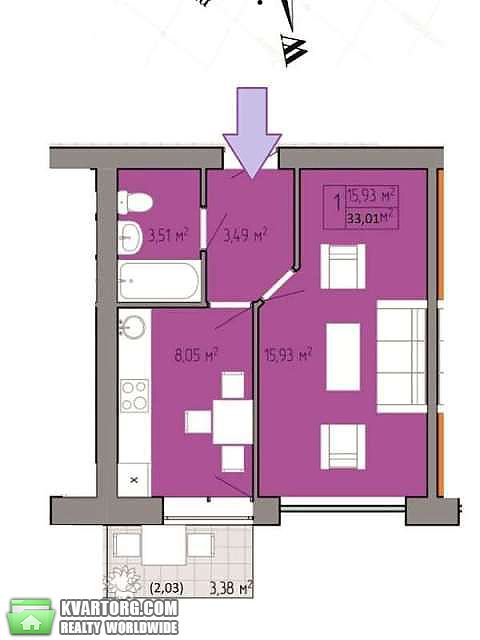 Sell 1-room apartment. Одесса, Жемчужная — photo 9