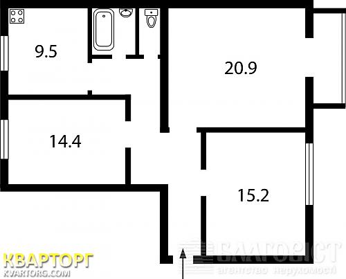продам 3-комнатную квартиру. Киев,   Кутузова - фото 2