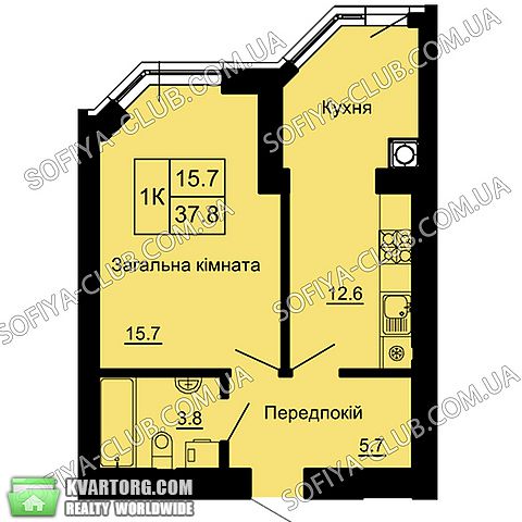 Sell 1-room apartment. Киев,  Зеленая — photo 1