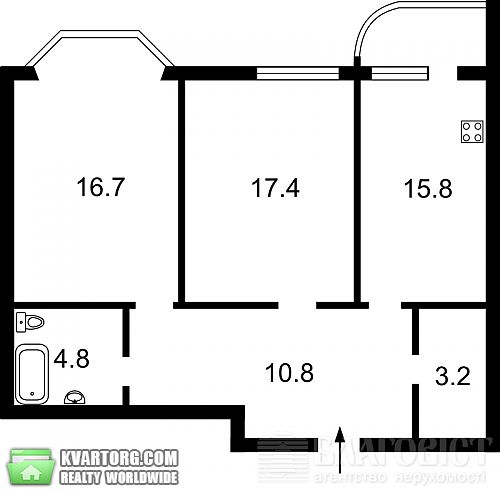 Sell 2-room apartment. Киев, Руданского — photo 4