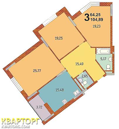 Sell 3-room apartment. Киев, Анри барбюса — photo 1