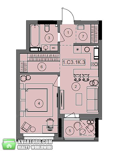 Sell 1-room apartment. Киев,  Расковой — photo 10