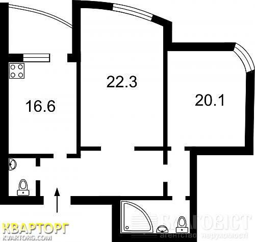 Sell 2-room apartment. Киев,  Ахматовой — photo 2