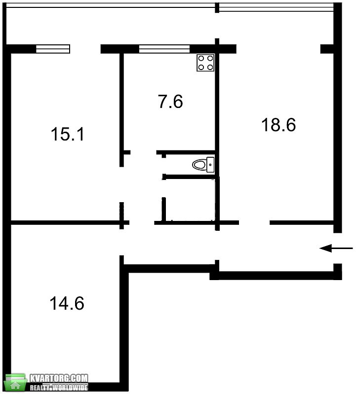 Sell 3-room apartment. Киев,  Бубнова — photo 7