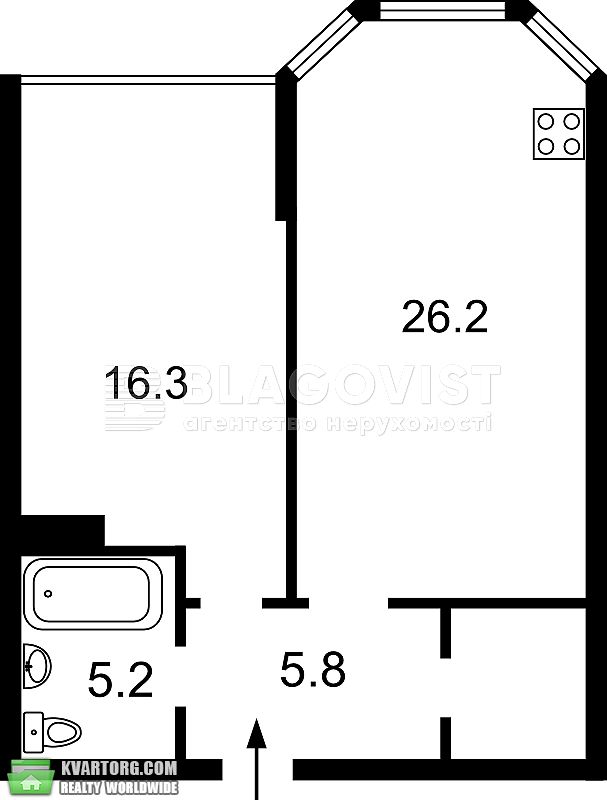 Sell 2-room apartment. Киев, Коновальця Євгенія — photo 2