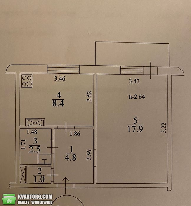 Sell 1-room apartment. Киев, Иорданская — photo 8