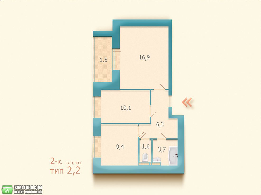 Sell 2-room apartment. Киев,  Гарматная — photo 5