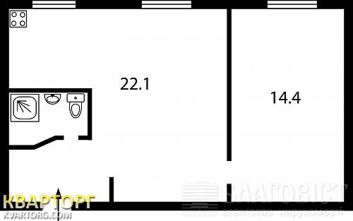 Sell 2-room apartment. Киев,  Жилянская — photo 1