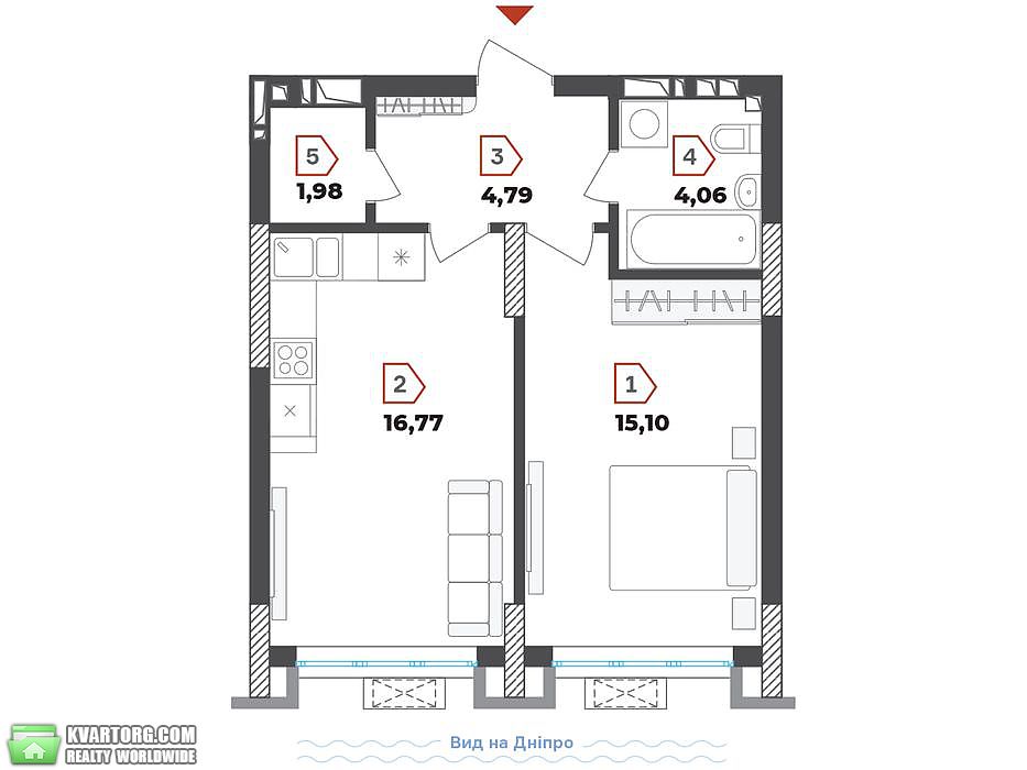 Sell 1-room apartment. Киев, пр. Бандеры — photo 5