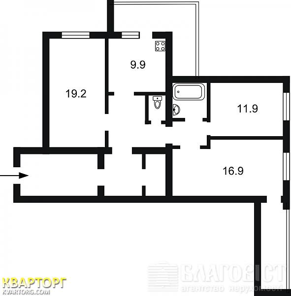 Sell 3-room apartment. Киев, Григоренка — photo 3