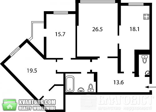Sell 3-room apartment. Киев,  Срибнокильская — photo 2