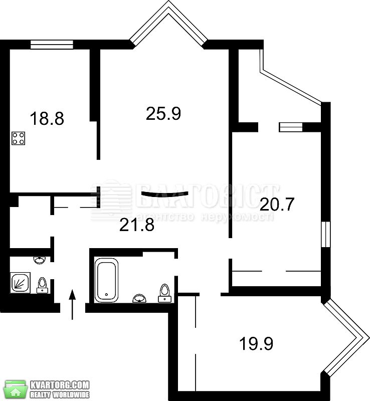 Sell 3-room apartment. Киев,  Щорса — photo 6