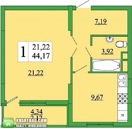 Sell 1-room apartment. Киев,  Ломоносова — photo 2
