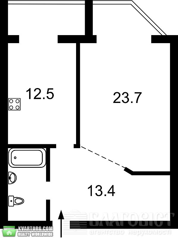 Sell 1-room apartment. Киев,  Ломоносова — photo 3