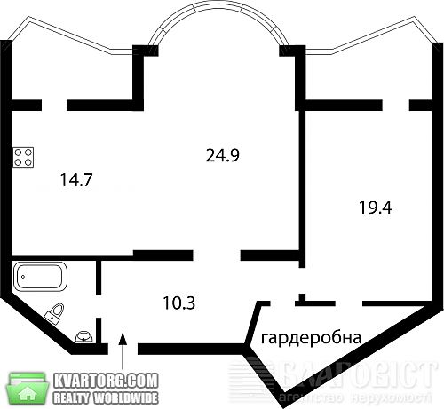 Sell 2-room apartment. Киев, Срибнокильская — photo 8