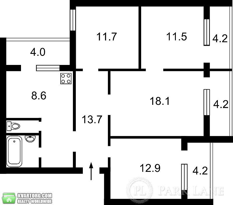 Sell 3-room apartment. Киев,  Лайоша Гавро — photo 2