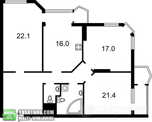 Sell 3-room apartment. Киев, Кудряшова — photo 2