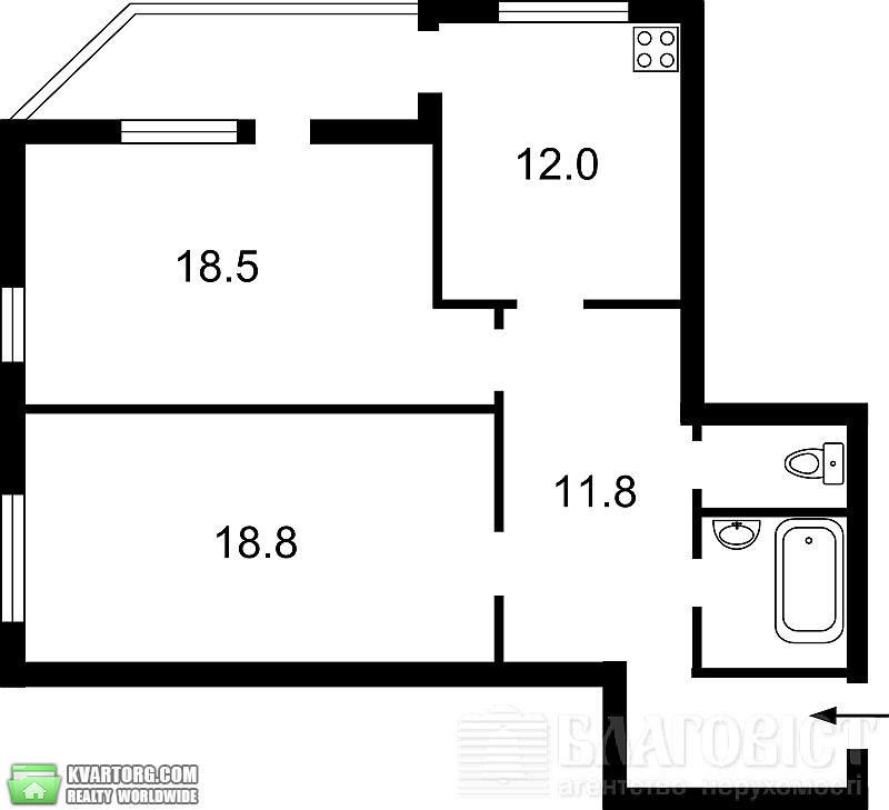 Sell 2-room apartment. Киев, Пчелки — photo 10