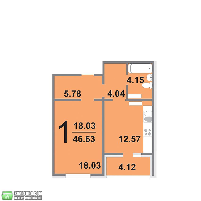 Sell 1-room apartment. Киев,  Трутенко — photo 2