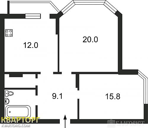 Sell 2-room apartment. Киев, Гмыри — photo 2