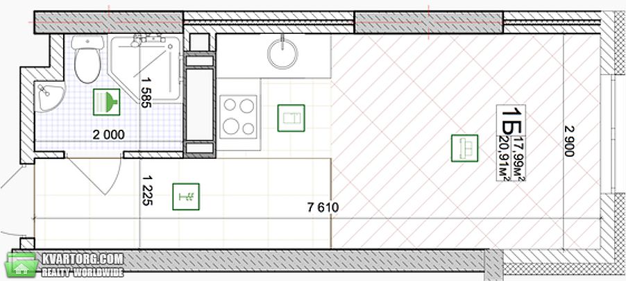 Sell 1-room apartment. Киев,  Светлая — photo 3