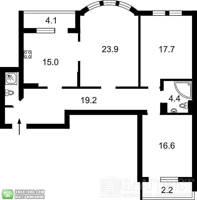 Sell 3-room apartment. Киев,  Бажана — photo 3
