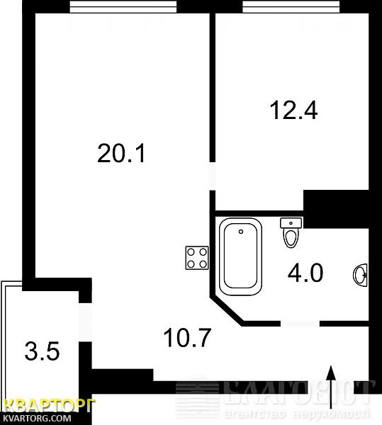 Sell 1-room apartment. Киев,  Драгомирова — photo 2