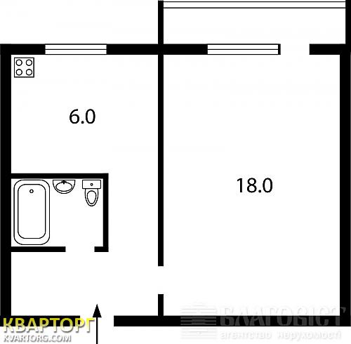 Sell 1-room apartment. Киев,  40-летия Октября просп — photo 2