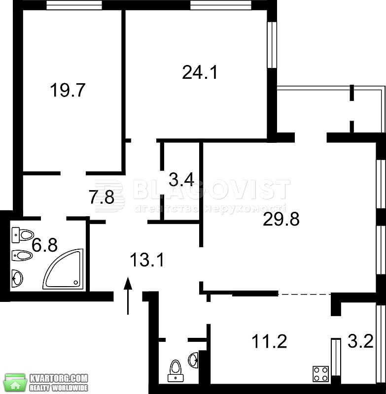 Sell 3-room apartment. Киев,  Срибнокильская — photo 2
