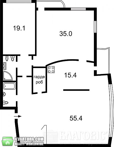 Sell 3-room apartment. Киев, Богдана Хмельницкого — photo 2