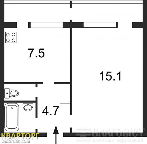 Sell 1-room apartment. Киев,  Героев Днепра — photo 2