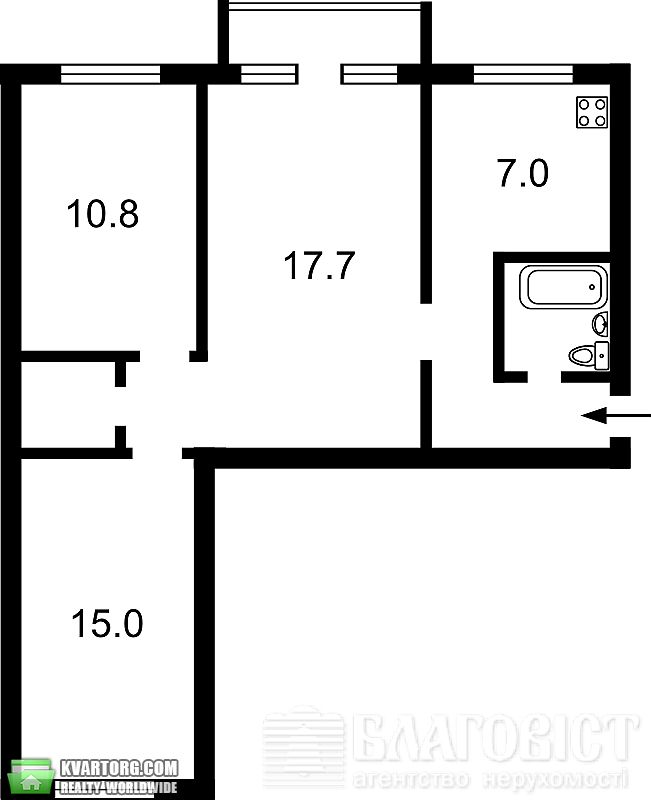 Sell 3-room apartment. Киев,  Кирило-Мефодиевская — photo 3