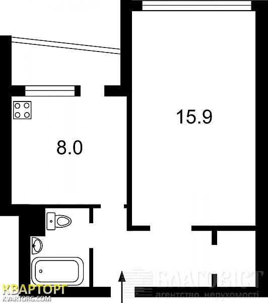 Sell 1-room apartment. Киев, Науки пр — photo 3