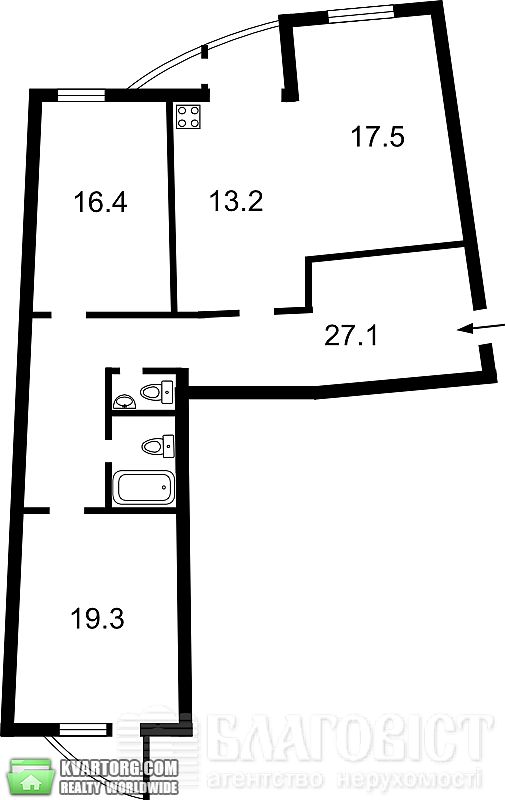 Sell 3-room apartment. Киев, Днепровская наб — photo 7