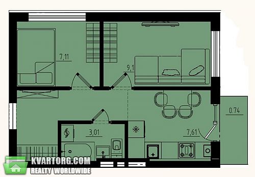 Sell 2-room apartment. Одесса, Люстдорфская дорога — photo 4