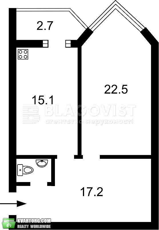 Sell 1-room apartment. Киев,  Барбюса — photo 2
