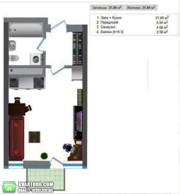 Sell 1-room apartment. Киев,  Заречная — photo 7
