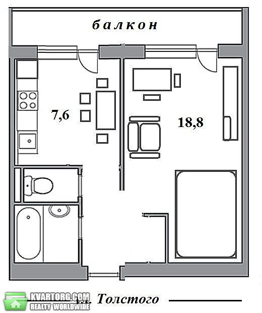 Sell 1-room apartment. Киев,  Толстого — photo 2