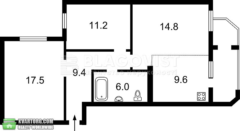 Sell 3-room apartment. Киев, Матикіна — photo 2