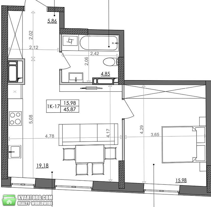 Sell 1-room apartment. Киев, Надднепрянское шоссе — photo 8