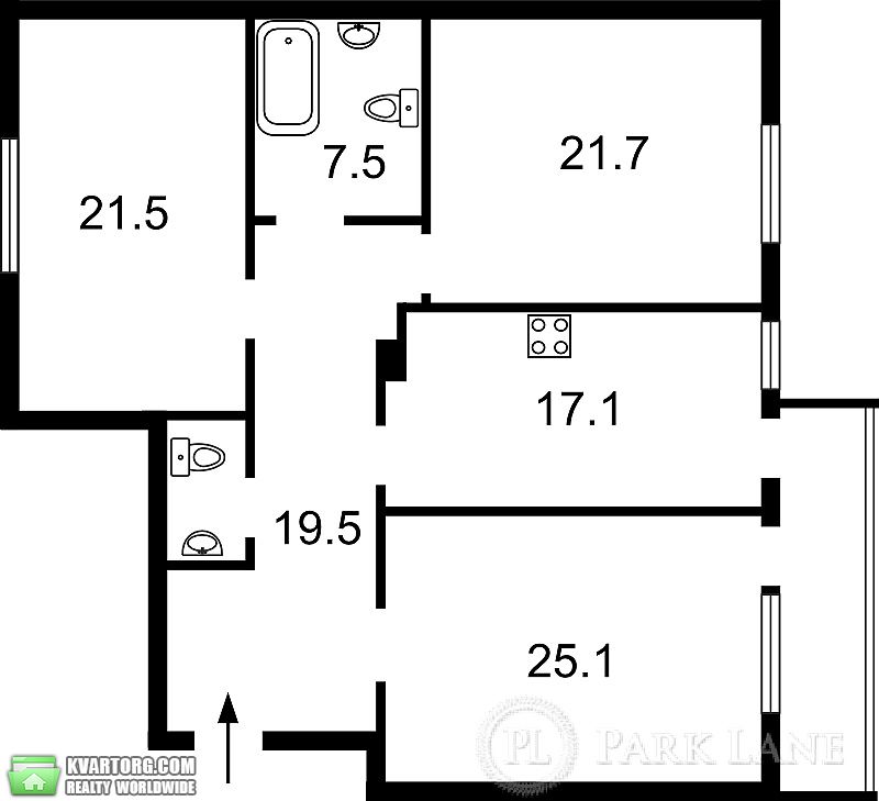 Sell 3-room apartment. Киев,  Срибнокильская — photo 2