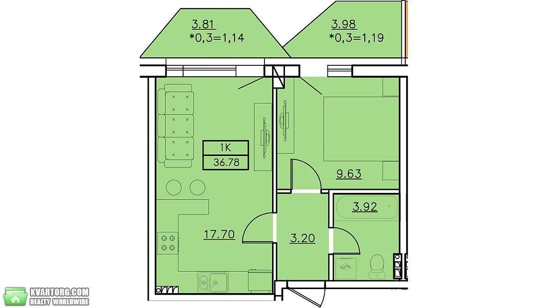 Sell 1-room apartment. Одесса, Сахарова — photo 4
