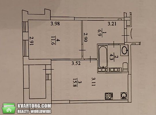Sell 1-room apartment. Киев, Рыльского — photo 10