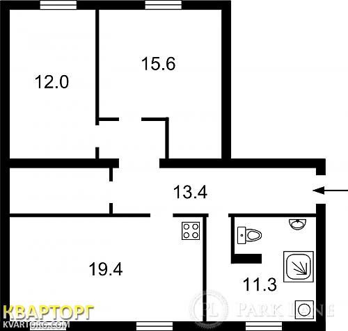 Sell 3-room apartment. Киев, Артиллерийский пер — photo 2