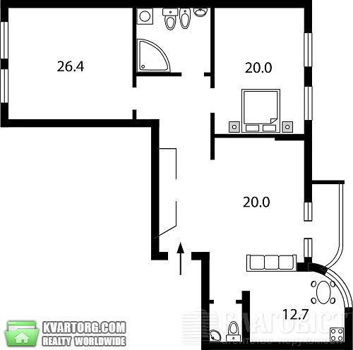 Sell 3-room apartment. Киев, Татарская — photo 9