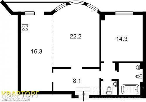 Sell 2-room apartment. Киев,  Толстого — photo 3
