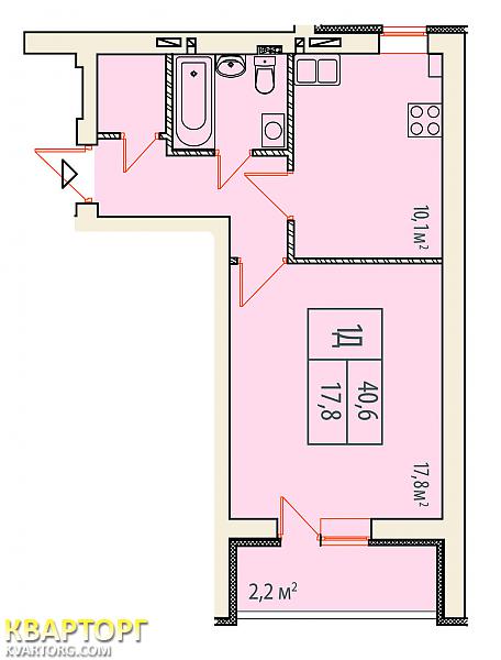 Sell 1-room apartment. Киев,  Радужная — photo 1